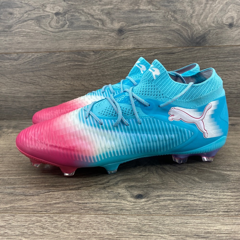 Puma Future 8 Ultimate FG/AG Cleats Mens 10.5 Blue Pink 108756-01 Soccer Boots